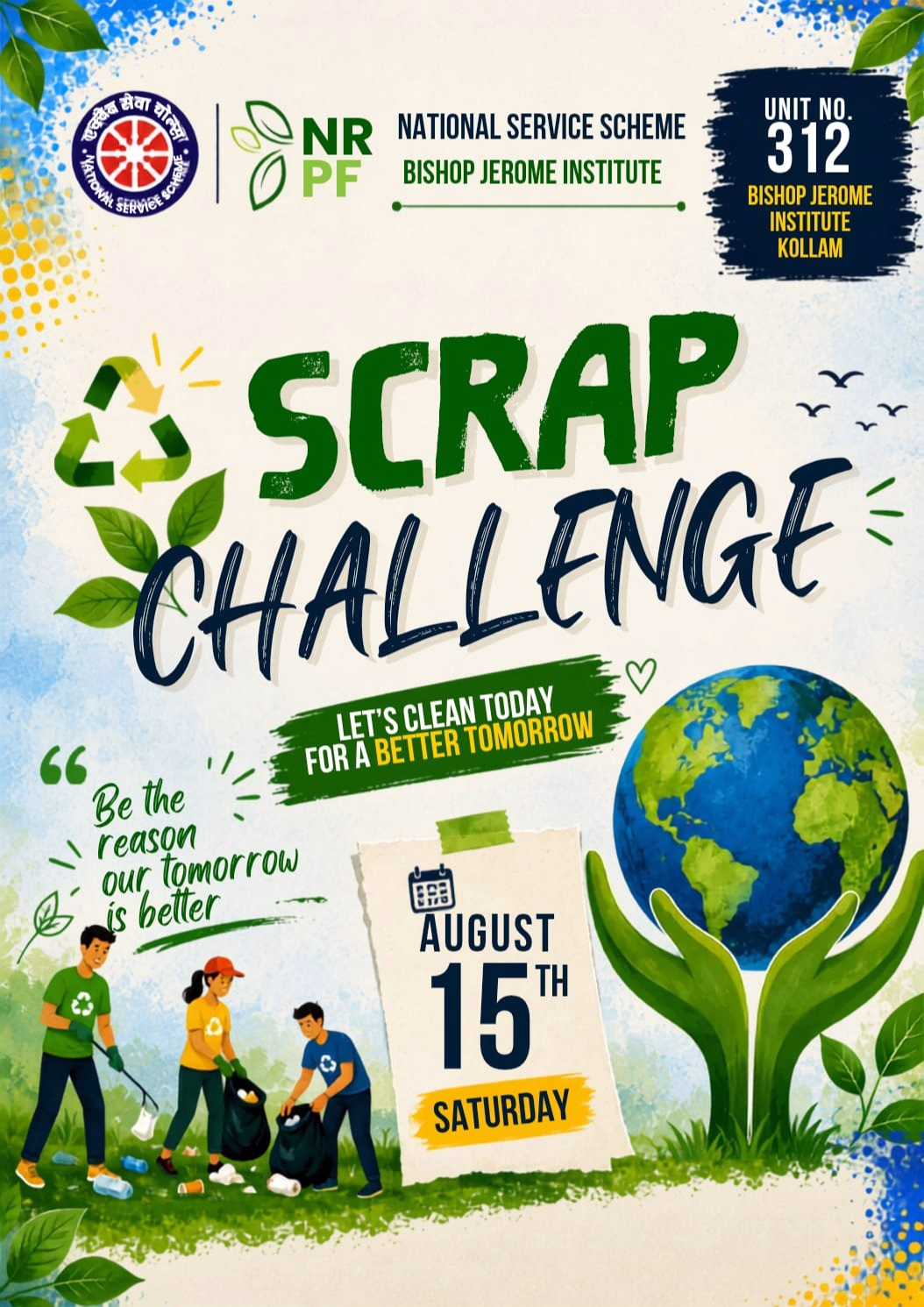 Scrap Challenge: NSS Unit 312 & NRPF Lead Sustainability Drive at Bishop Jerome Institute